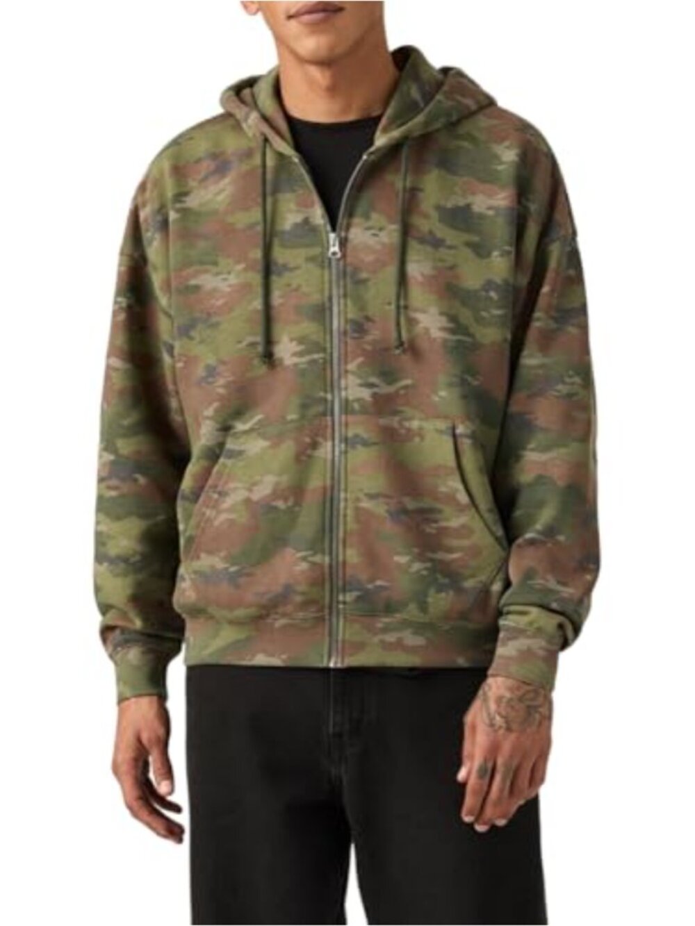 Levi's Men's Boxy Full Zip Hoodie Sweatshirt Supersoft Fleece